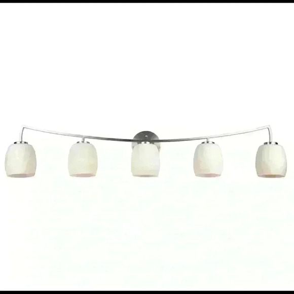 New Brushed Nickel 5 Light Fixtures - Picture 1 of 5